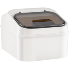 太力 新升级抗菌米桶家用密封防潮自动出米储米箱厨房面粉 白色【立式款】10斤装