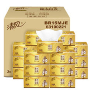 Breeze 清风 原木纯品金装系列抽纸3层100抽40包