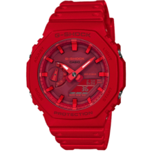 卡西欧（CASIO）G-SHOCK YOUTH系列 防震防水双显薄款运动男士手表 GA-2100-4ADR