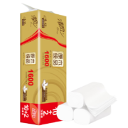 Plus会员，概率券:清风无芯卷纸 原木金装1600克(12卷) 4层加厚 卫生纸卷纸