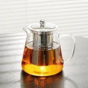 雅集 高硼硅玻璃茶壶304不锈钢内胆家用泡茶壶过滤防爆耐高温茶
