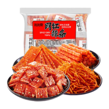 首购、plus：比比赞（BIBIZAN）网红辣条 360g 香辣味面筋 约12包/袋