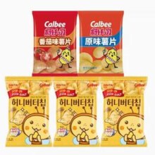 Calbee 卡乐比 韩国进口 海太蜂蜜黄油薯片 多口味 60g*5包组合装新低39.9元包邮（需领券）