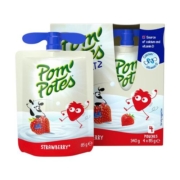法优乐PomPotes儿童常温酸奶草莓味85g*4袋零食非果泥法国进口