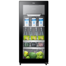 海尔（Haier）120升智能双温家用客厅办公室冷藏柜暖藏冰吧 茶叶饮料水果保鲜柜囤货小型冰箱DS0120D以旧换新