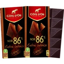 比利时进口，克特多金象 86%可可黑巧克力 100g*2块*3件