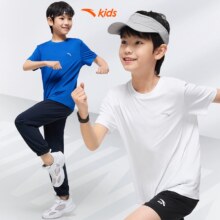 安踏 2024年夏季新款儿童速干短袖T恤（100~170码）男女童多色