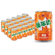 Plus会员:百事可乐 美年达可乐 Mirinda 橙味  200ml*20听 整箱（需买2件）
