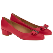 菲拉格慕（Ferragamo）女士红色高跟鞋 0753711_1D _ 85/39码礼盒 礼物