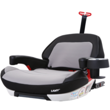 LAMY儿童安全座椅增高垫3-12岁宝宝坐垫车载简易便携汽车用ISOFIX接口 典雅灰