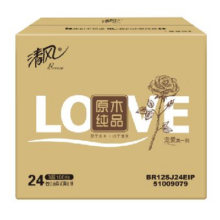 清风 原木金装抽纸 纸巾纸抽 3层100抽24包 *3件