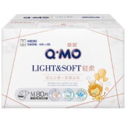 奇莫Q-MO 轻柔 纸尿裤M80片(6-11kg)*2件