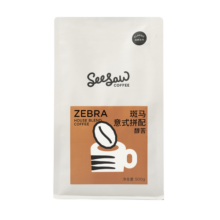 Seesaw意式拼配咖啡豆手冲现磨美式咖啡拿铁深度烘焙 斑马【醇苦黑巧】500g