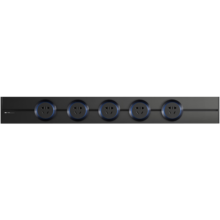 优必克轨道插座明装黑色CD纹款厨房岛台餐边柜可移动滑轨插座QT-MB211