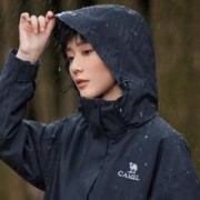 CAMEL 骆驼 冬季防风加绒加厚保暖外套抓绒内胆两件套登山服女款三合一冲锋衣