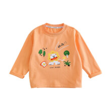 Cotton Town 棉花堂 宝宝休闲圆领T 油桃色 130/64