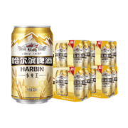 88VIP、需礼金：Harbin Beer哈尔滨 哈啤啤酒小麦王清醇爽口330ml*24听