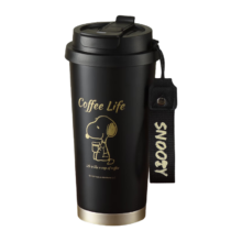 京东百亿补贴:史努比 保温杯随手杯子 黑色500ml【316L不锈钢内胆】