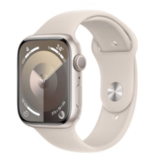 Apple 苹果 Watch Series 9 智能手表 GPS款 45mm 星光色 橡胶表带 S/M