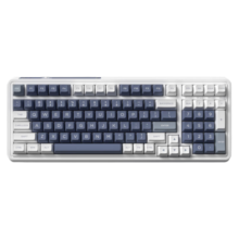 腹灵CMK99蓝牙/2.4G/无线三模客制化机械键盘游戏办公热插拔RGB灯光TTC快银虎轴 三模FSA球帽版-全键可换轴-冰川蓝 TTC-金粉轴V2