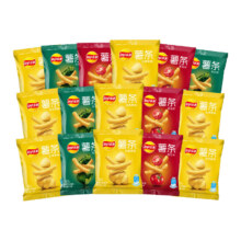 plus会员：乐事（Lay's）薯条混合16包（原味+番茄味+海苔味） 288g＊2件