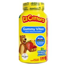丽贵小熊糖lilcritters美国进口儿童复合维生素叶黄素2岁+营养软糖190粒