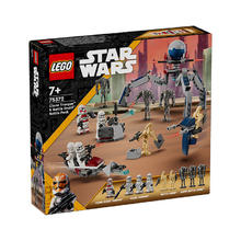 LEGO 乐高 星球大战系列75372克隆人士兵与战斗机器人战斗套装积木