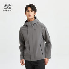 KOLON SPORT 可隆防风防泼水男简约冲锋衣夹克外套上衣 灰色GY 175/XL