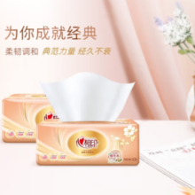 PLUS会员！心相印 经典金装系列 抽纸 3层*100抽*24包(180*132mm)