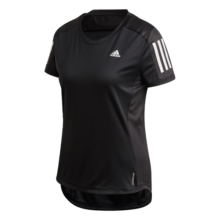 adidas速干舒适跑步运动上衣圆领短袖T恤女装阿迪达斯官方FS9830 黑色 L