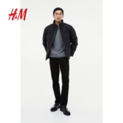 H&M HM男装棉衣春季舒适夹薄棉防风疏水立领拉链棉服1196052