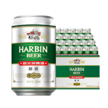 哈尔滨啤酒(Harbin)醇爽啤酒  330mL 24罐 *2件