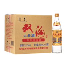 puls会员：双沟 大曲金标 浓香53度 500mL*12瓶