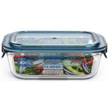 乐唯诗（NERVISHI） 高硼玻璃保鲜饭盒可微波炉加热专用餐盒格保鲜保温分隔型冰箱 400ml9.9元 (券后省10)