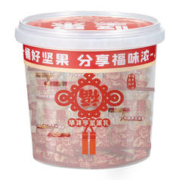 华味亨 500g盐焗巴旦木桶装独立小包装 送礼坚果大颗粒年货休闲零食 桶装盐焗巴旦木