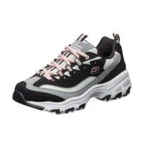 斯凯奇（Skechers）复古老爹鞋厚底增高休闲运动女鞋13143黑色/灰色36