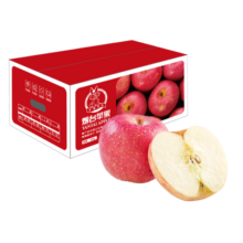 京鲜生 烟台红富士苹果5kg 一级中果 单果160g以上 水果礼盒99.9元 (券后省20,月销1w+)