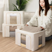 KABAMURA 日本衣服收纳箱大容量可折叠布艺储物箱衣柜分类整理箱