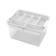禧天龙乐高收纳盒分格透明多层装小颗粒积木零件分类盒子玩具储物整理箱 双层6分格乐高箱【透明灰】