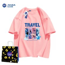 NASA GAME 官网联名款男女童纯棉短袖T恤*3件 （100~150码）多花色49.7元包邮（16.6元/件）