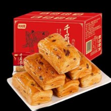 plus会员、需入会、掉落券、需首购:比比赞（BIBIZAN）红豆千层手撕面包1000g整箱