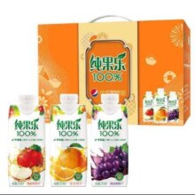 京东百亿补贴，Plus会员:百事可乐 纯果乐Tropicana 100%果汁 330ml*8（橙4+葡萄2+苹果2) 年货礼盒