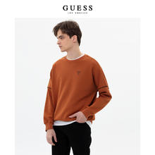 GUESS 盖尔斯 情侣款长袖圆领oversize经典LOGO卫衣-X2BQ46R2Q41