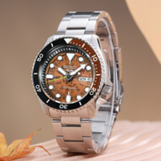 精工（SEIKO）手表 日韩表透底100米防水机械男士腕表SRPJ47K1 生日礼物