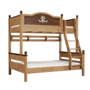 顾家家居（KUKA）上下层实木床高低床儿童床上下铺双层子母床成人上下铺床全实木床 1.2M高低床单床