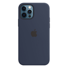 Apple 苹果原装iPhone12ProMax手机壳MagSafe磁吸硅胶保护壳6.7英寸保护套 深海军蓝色