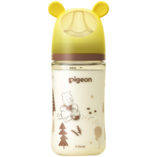 贝亲迪士尼 宽口径玻璃彩绘奶瓶240ml（M号） 维尼漫步 AA227