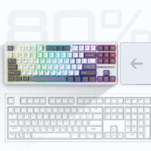 PLUS会员：AULA 狼蛛 F87 太空金轴 键盘