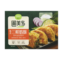圃美多韩式三鲜馅饼 560g  2盒 8个装