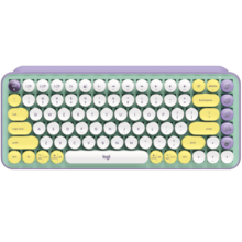 罗技（Logitech）POP KEYS 泡泡无线机械键盘 办公键盘 蓝牙键盘 游戏键盘 85键TTC轴  自定义表情包按键-紫